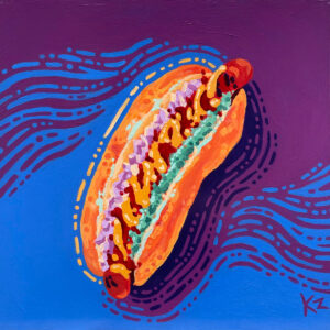 Original Painting – Freedom Dog – 12x12