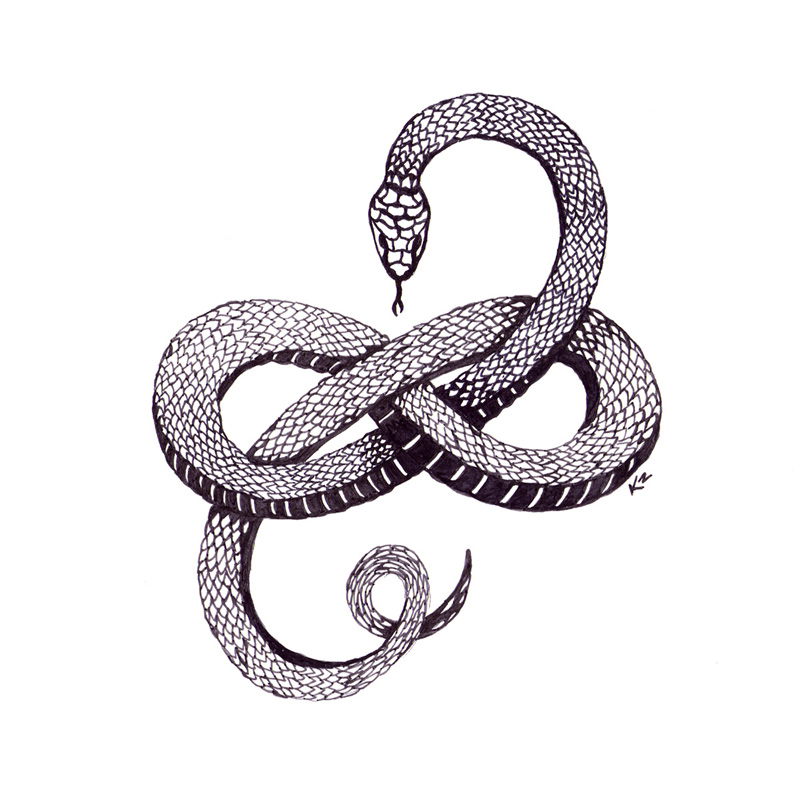 Original Ink – Knot – 5x5 - Image 1