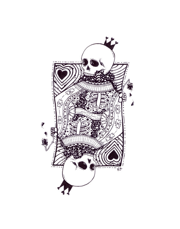Original Ink – Queen of Hearts – 11x14