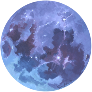 Original Painting – Moon – 12x12