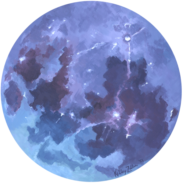 Original Painting – Moon – 12x12