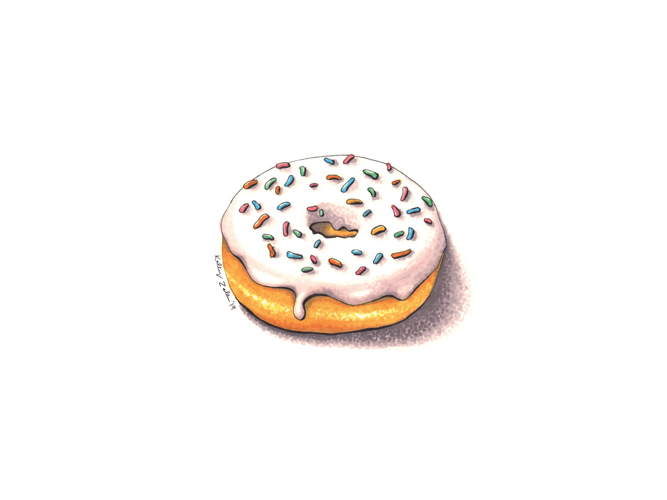 Donut – 9x12 - Image 1